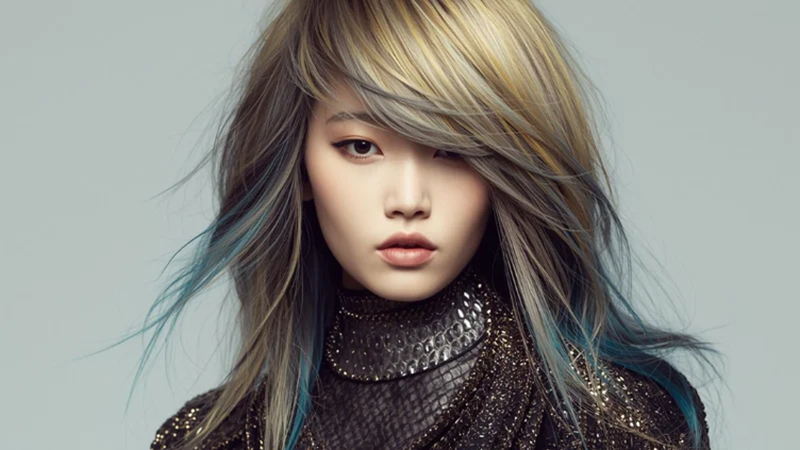 modern shag hairstyle for round face women