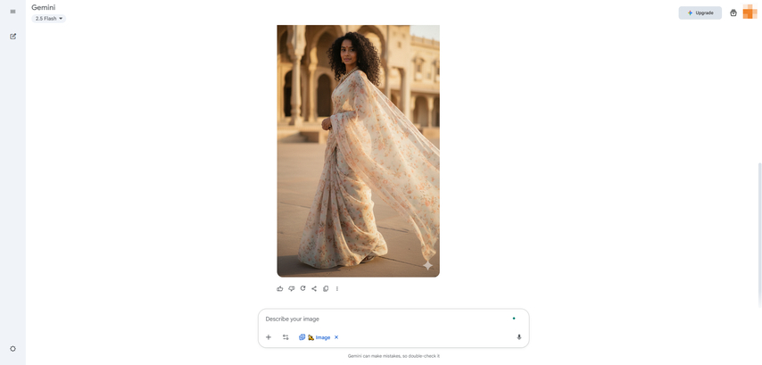nano banana generate ai saree iamge