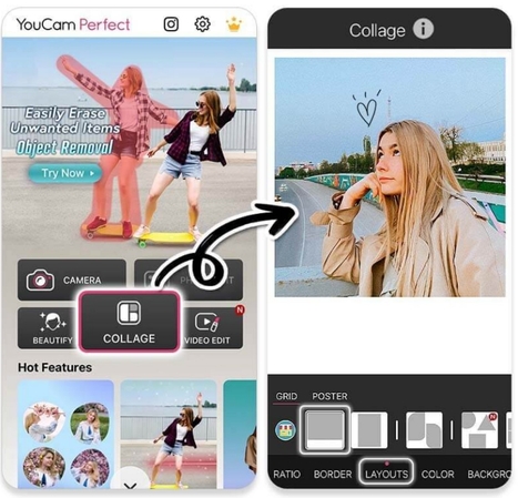 locate collage to select further