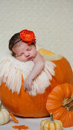 newborn pumpkin pose photo ideas