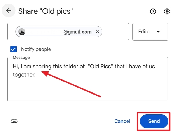 share google drive link email
