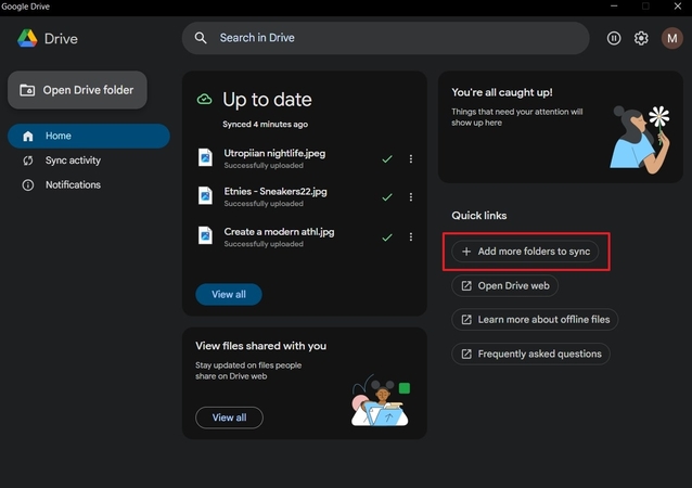 사진 동기화를 위해 구글 드라이브 접근
