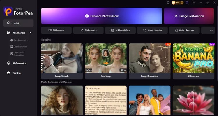 open the software and select ai generator