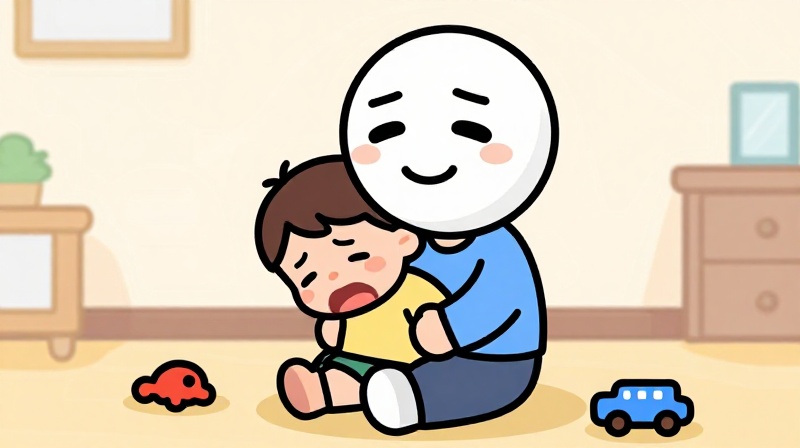 parenting crying mask meme