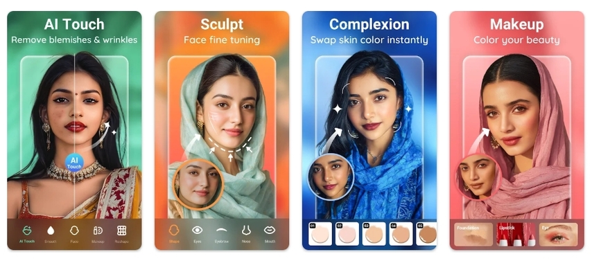 تطبيق Peachy لتغيير لون البشرة