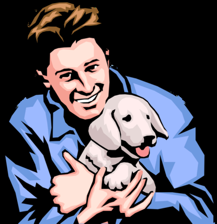 pet owner caricature