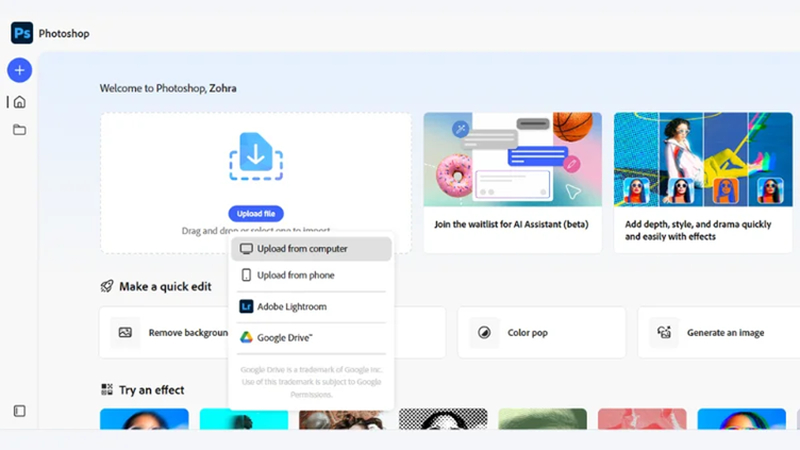 upload grainy image in photoshop
