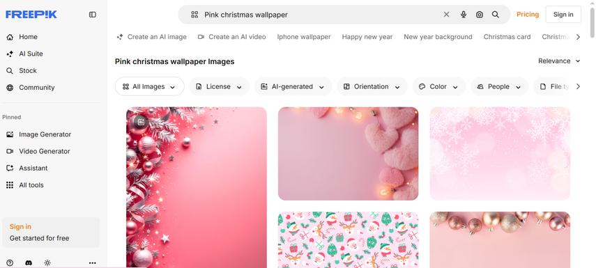 pink christmas wallpaper