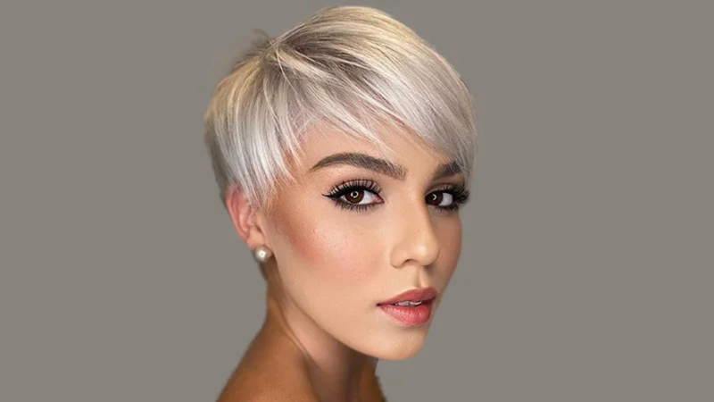 pixie with long bangs cute short hairstyles for round faces