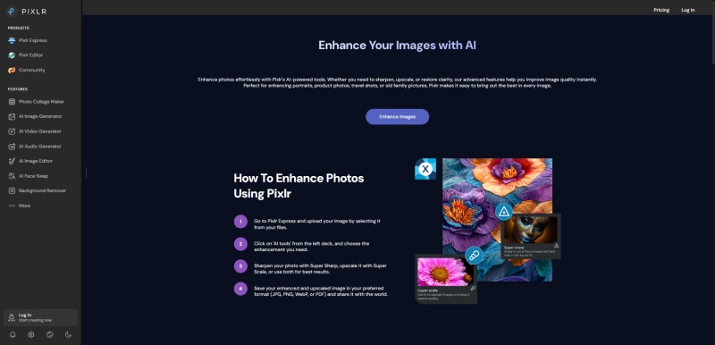 pixlr photo enhancer online