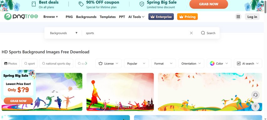 background of sports