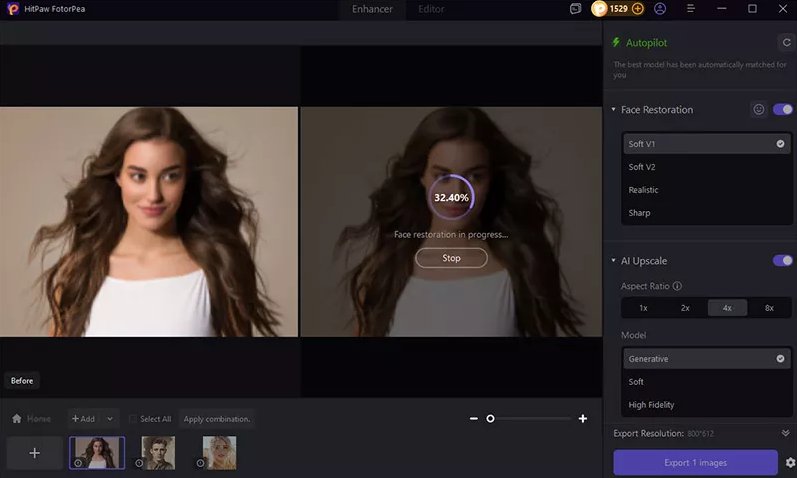 Preview the changes you made to images you edited in bulk