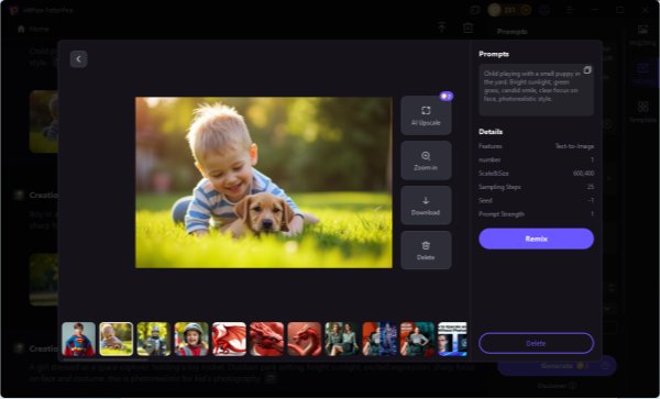 previsualizar y exportar prompts de Gemini para niños