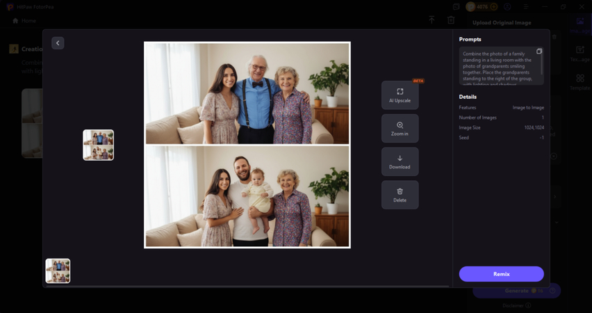 preview and download the AI photo
