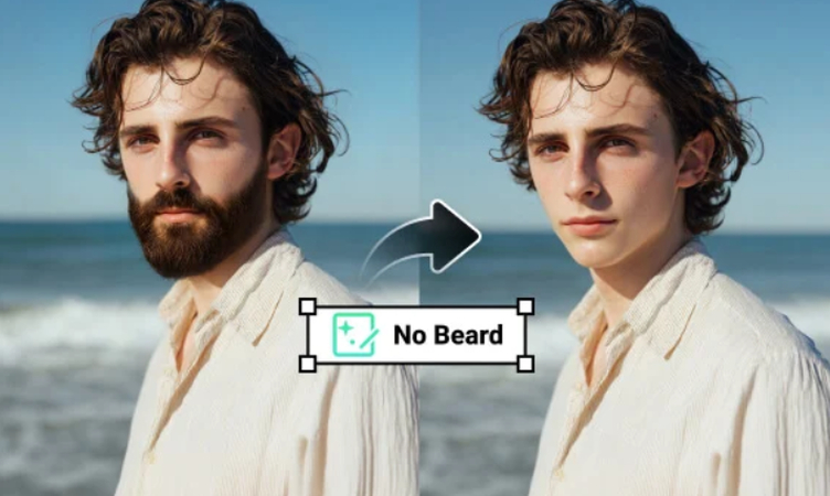 youthful face result after beard removal