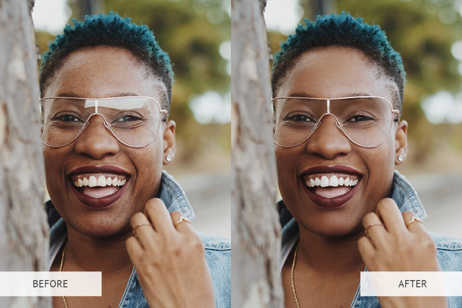 how to remove shine on face in photo