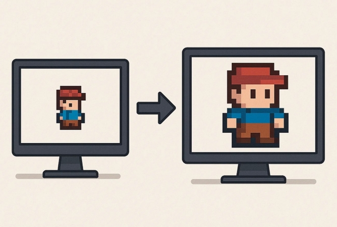 픽셀 사진 크기 조정 도구