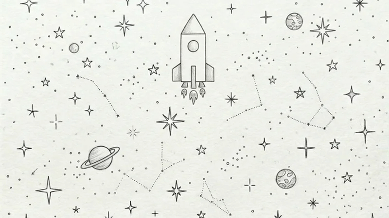 space ship drawing
