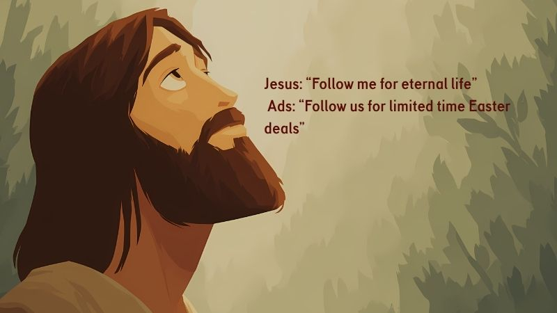 satirical jesus easter meme religion vs consumerism