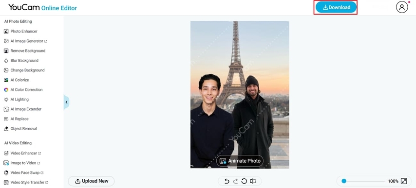 add person to image by youcam