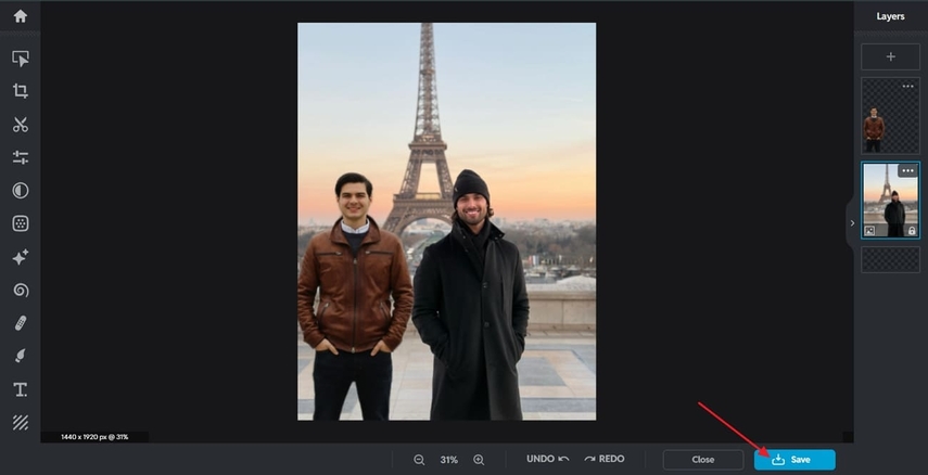 download and share final image