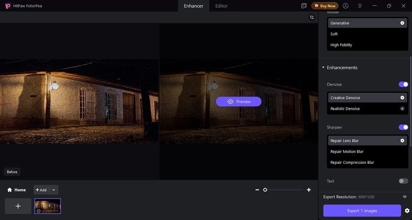 apply ai image enhancement