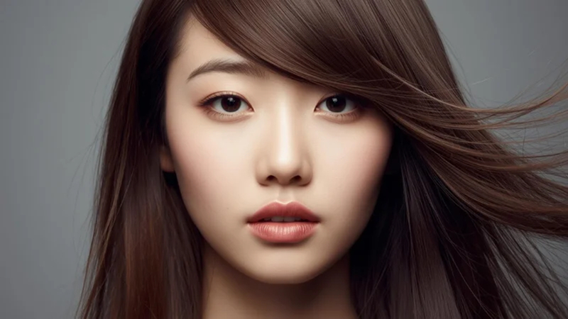 side swept bangs hairstyle for round face