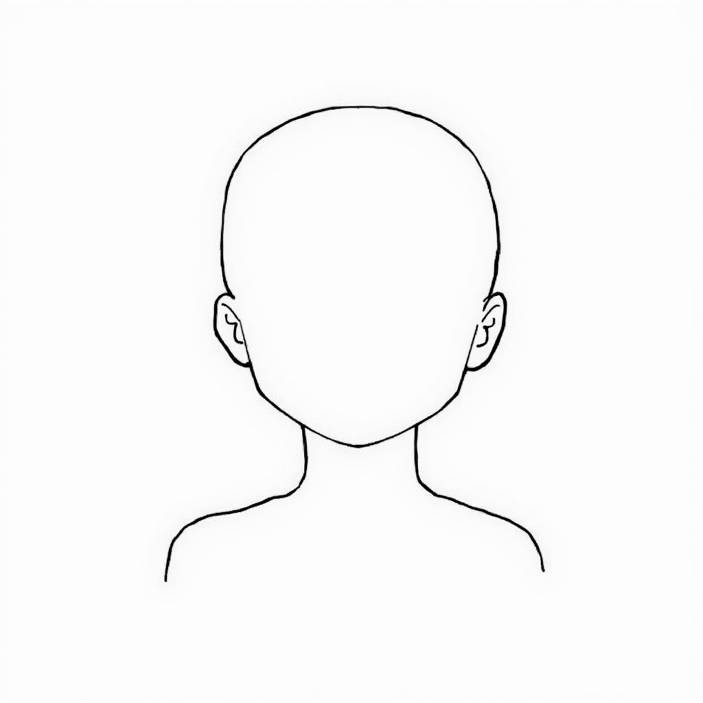 anime hair curl drawing