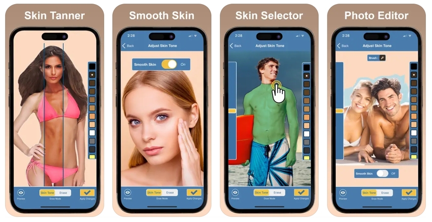 تطبيق Skin Tone Booth لتغيير لون البشرة