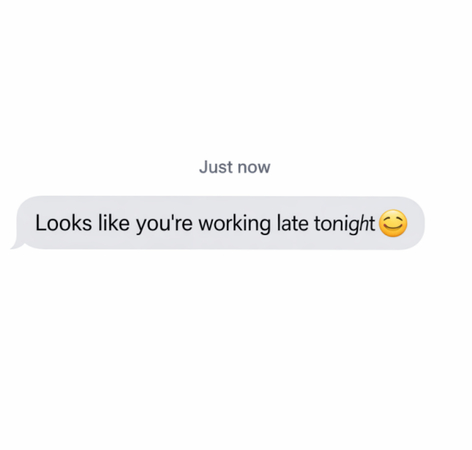 text-message by a smirk emoji