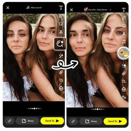 die fotobearbeitungswerkzeuge von snapchat