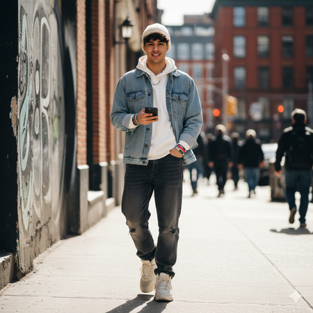 social media influencer full body pose