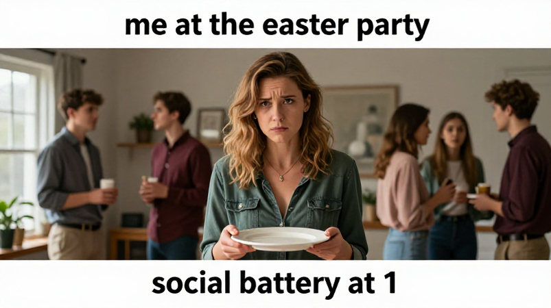 socially awkward easter party meme adult humor
