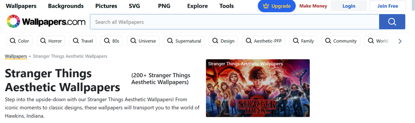 stranger things wallpaper aesthetic