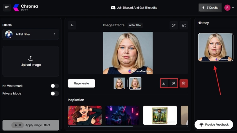 생성된 결과 저장 또는 공유