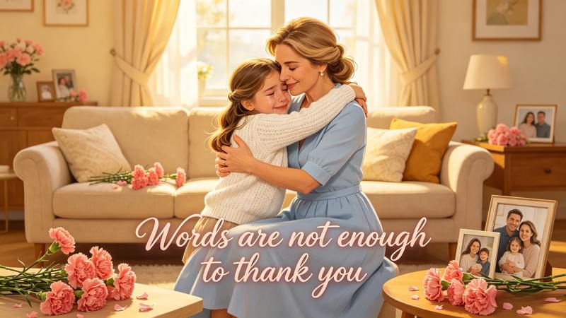 tearful hug or emotional moment