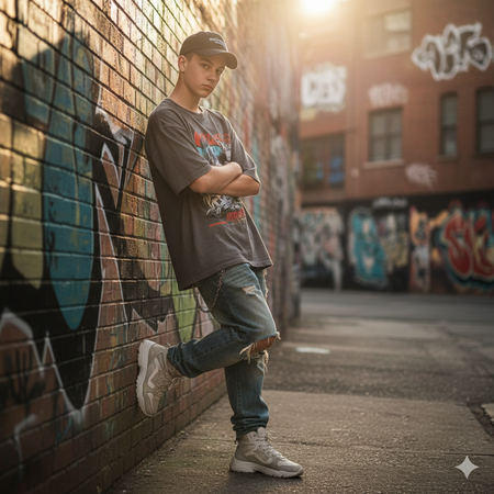 teen street style full body image