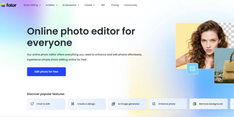 top picsart alternative online fotor