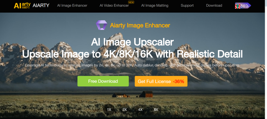 topaz gigapixel ai alternative aiarty image enhancer