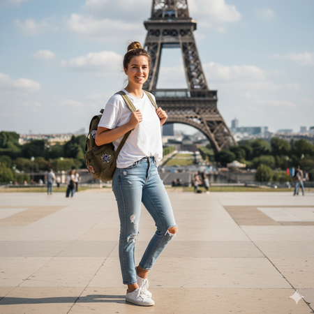 travel lifestyle full body photo