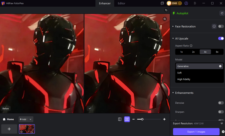 enhance tron picture
