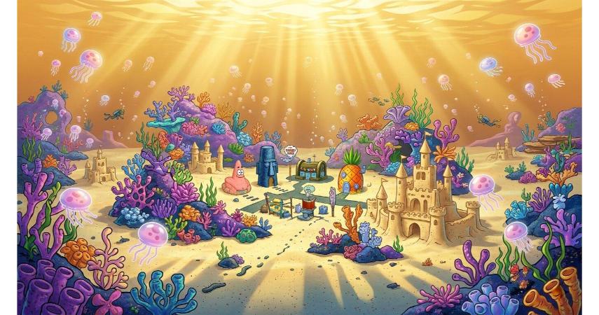Tropical Bikini Bottom Wallpaper