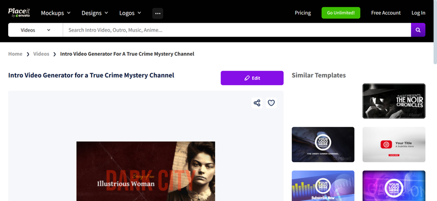true crime youtube logo maker placeit