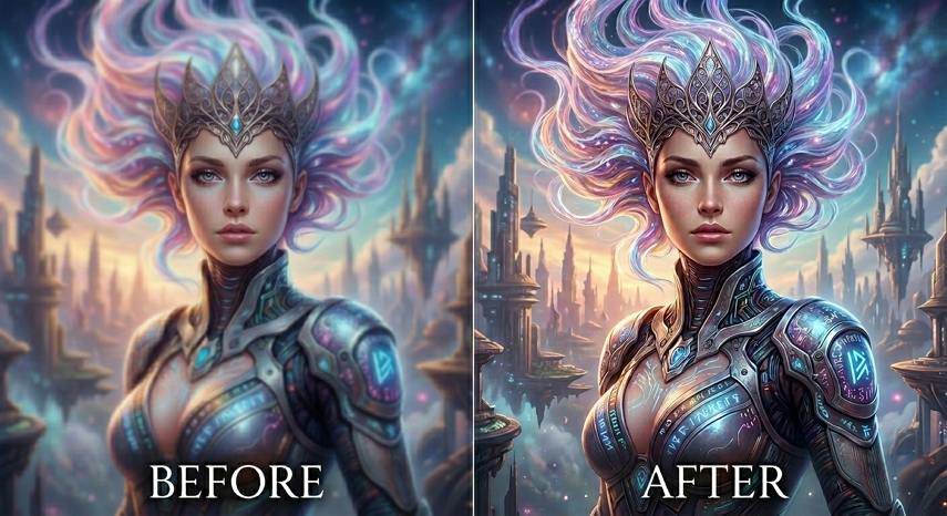 unblur AI image with HitPaw FotorPea
