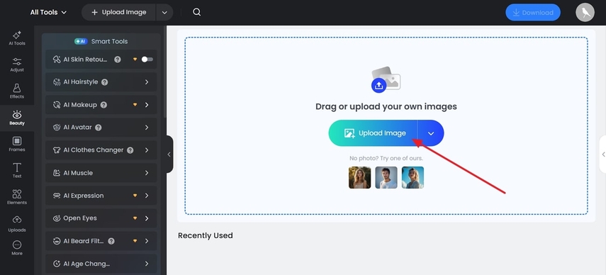 Fotor에 이미지 업로드