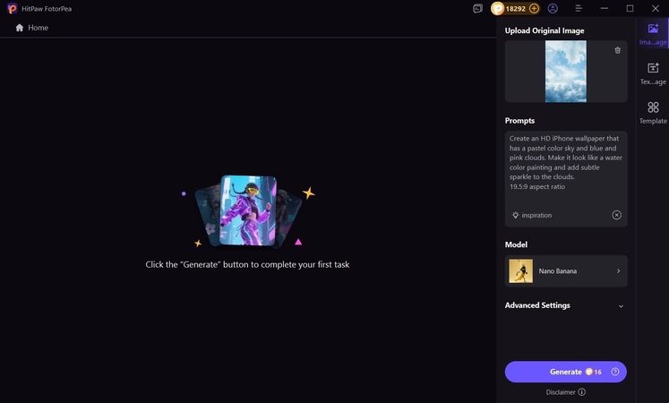 upload original image give custom prompt