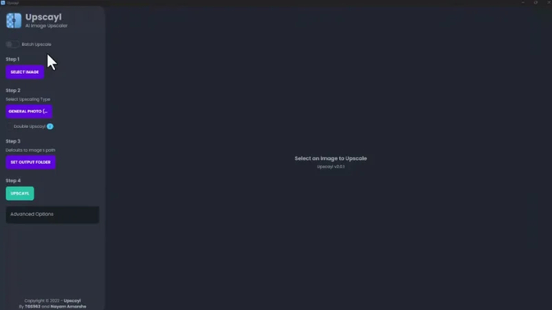 Upscayl의 이미지 선택 기능으로 저해상도 서명 이미지 불러오기