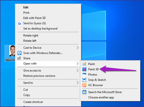 لقطة شاشة لبرنامج الرسام في ويندوز