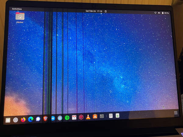 dead lines of pixels