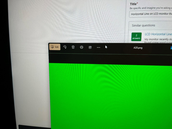 dead lines of pixels